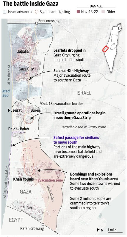 以色列5日表示，以军已位于加沙第二大城市汗尤尼斯的中心，并包围了该市