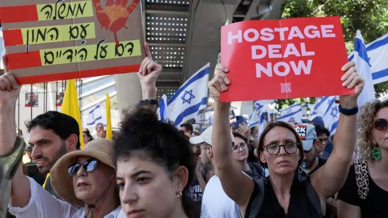 以色列2日举行大罢工，抗议政府未能带回被扣押的人质