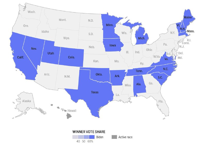 美国5日迎来“超级星期二”党内初选，十几个州和美国领地的选民为竞选人投票