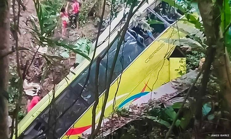 菲律宾中部安蒂克省一辆巴士5日从悬崖坠落，造成至少17人死亡，另有7人情况危急